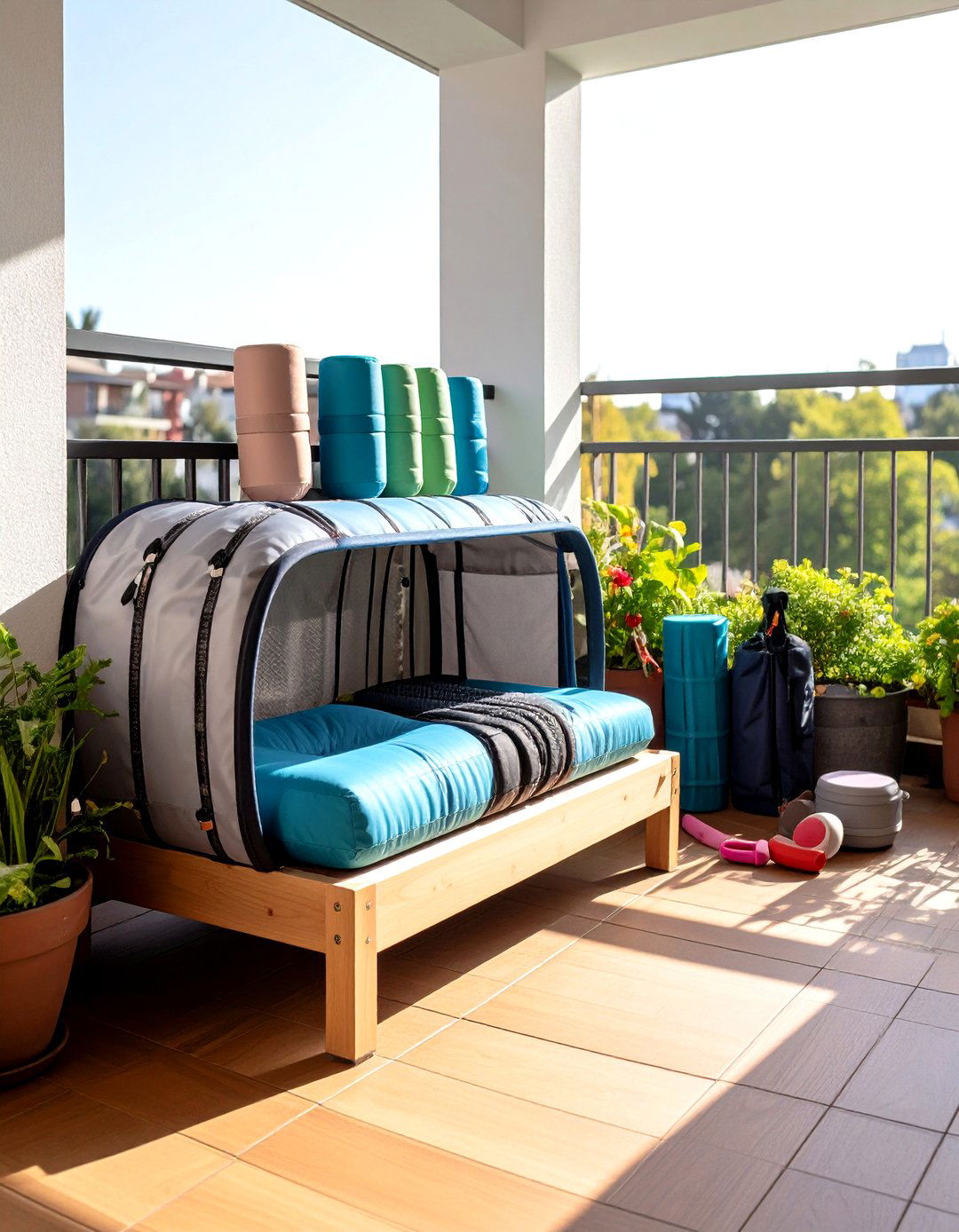 Mini Agility Step or Tunnel for Mental Stimulation - 20 Dog Balcony Ideas