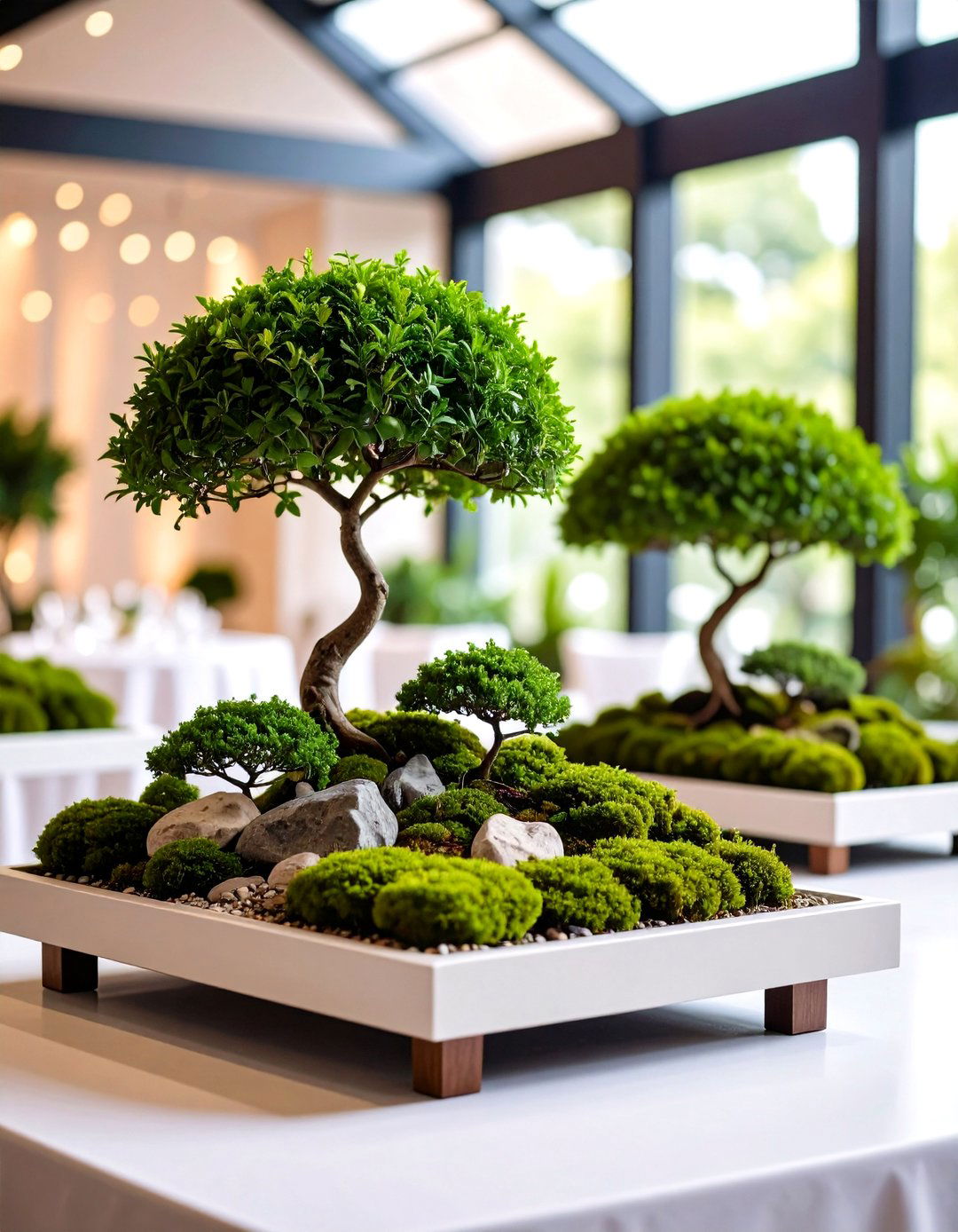 Mini Bonsai Tree Non Floral Wedding Centerpiece - 20 non-floral wedding centerpiece ideas