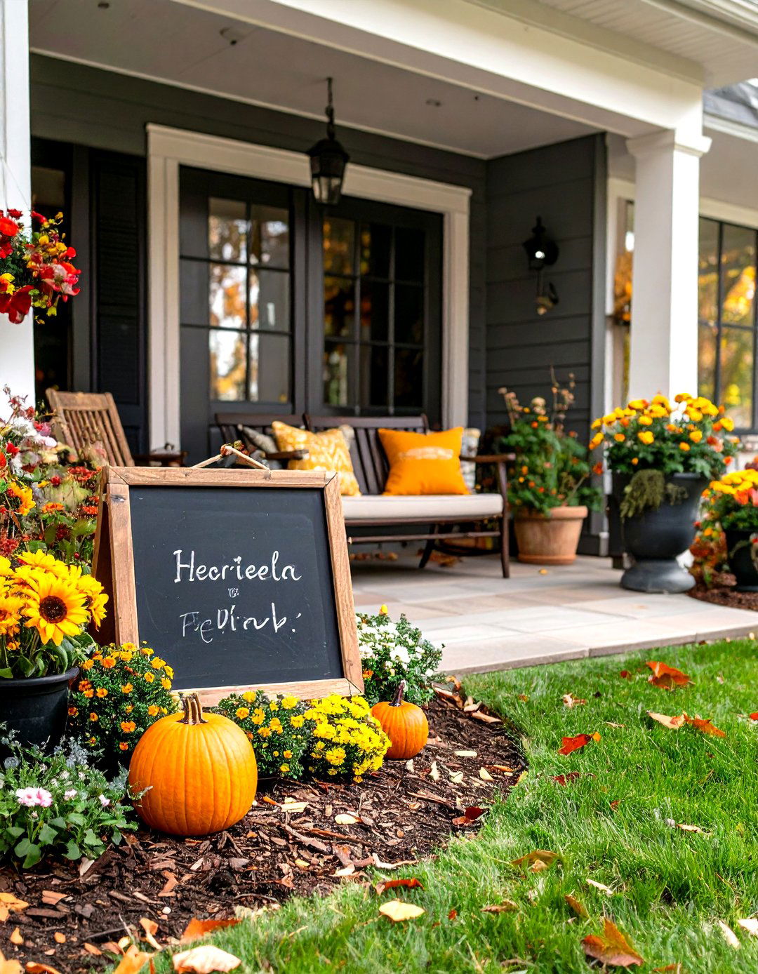 Mini Chalkboard Sign - 20 Spring Front Door Decor Ideas