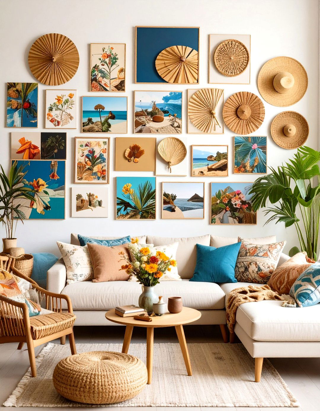 Mini Gallery Wall Curates a Boho Dorm Room Narrative - 20 Boho Dorm Room Ideas