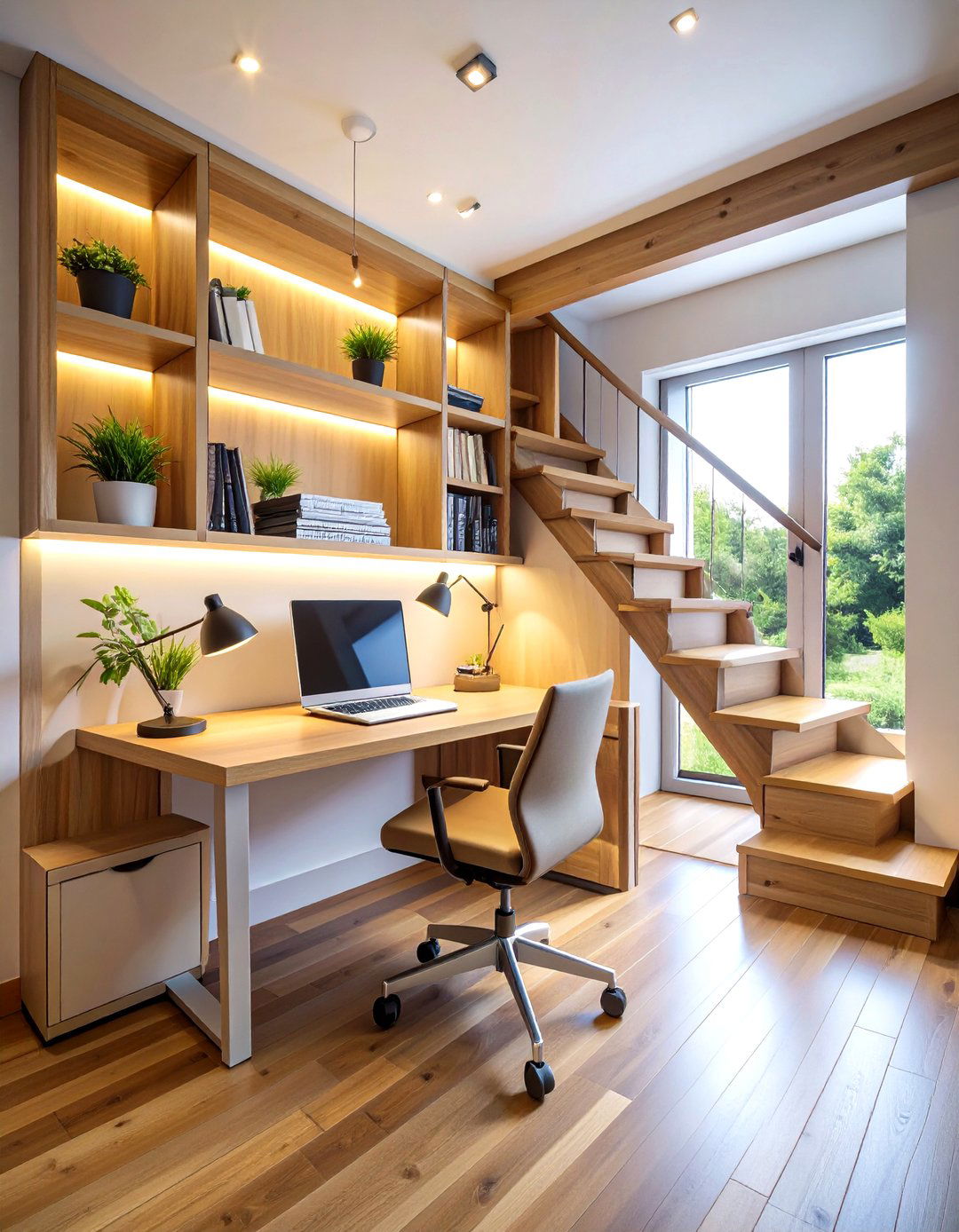Mini Home Office - 20 Under Stair Storage Ideas