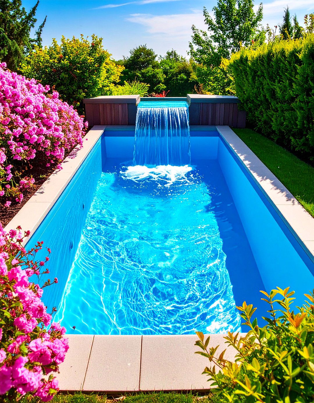Mini Infinity Edges - 20 Small Pool Waterfall Ideas