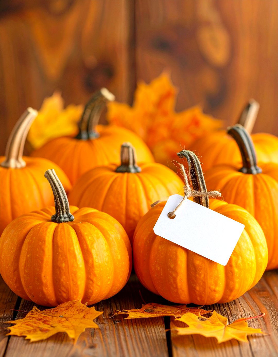 Mini Pumpkin Friendsgiving Place Cards - 20 Friendsgiving Decor Ideas
