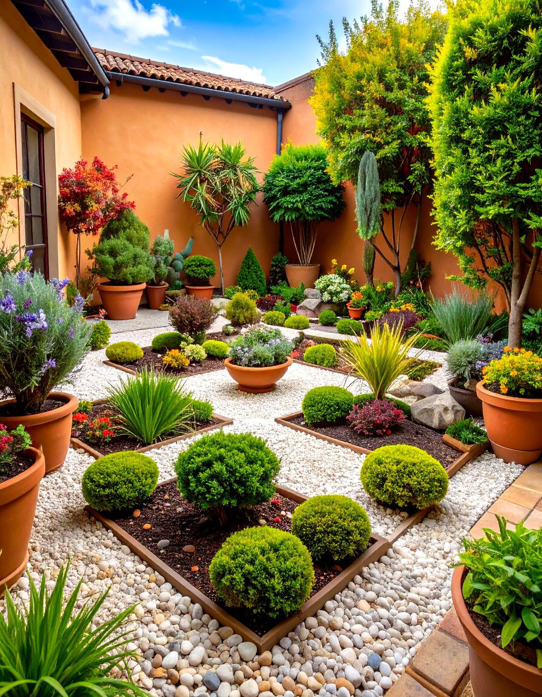 Miniature Courtyard Parterre Garden - 20 Parterre Garden Ideas