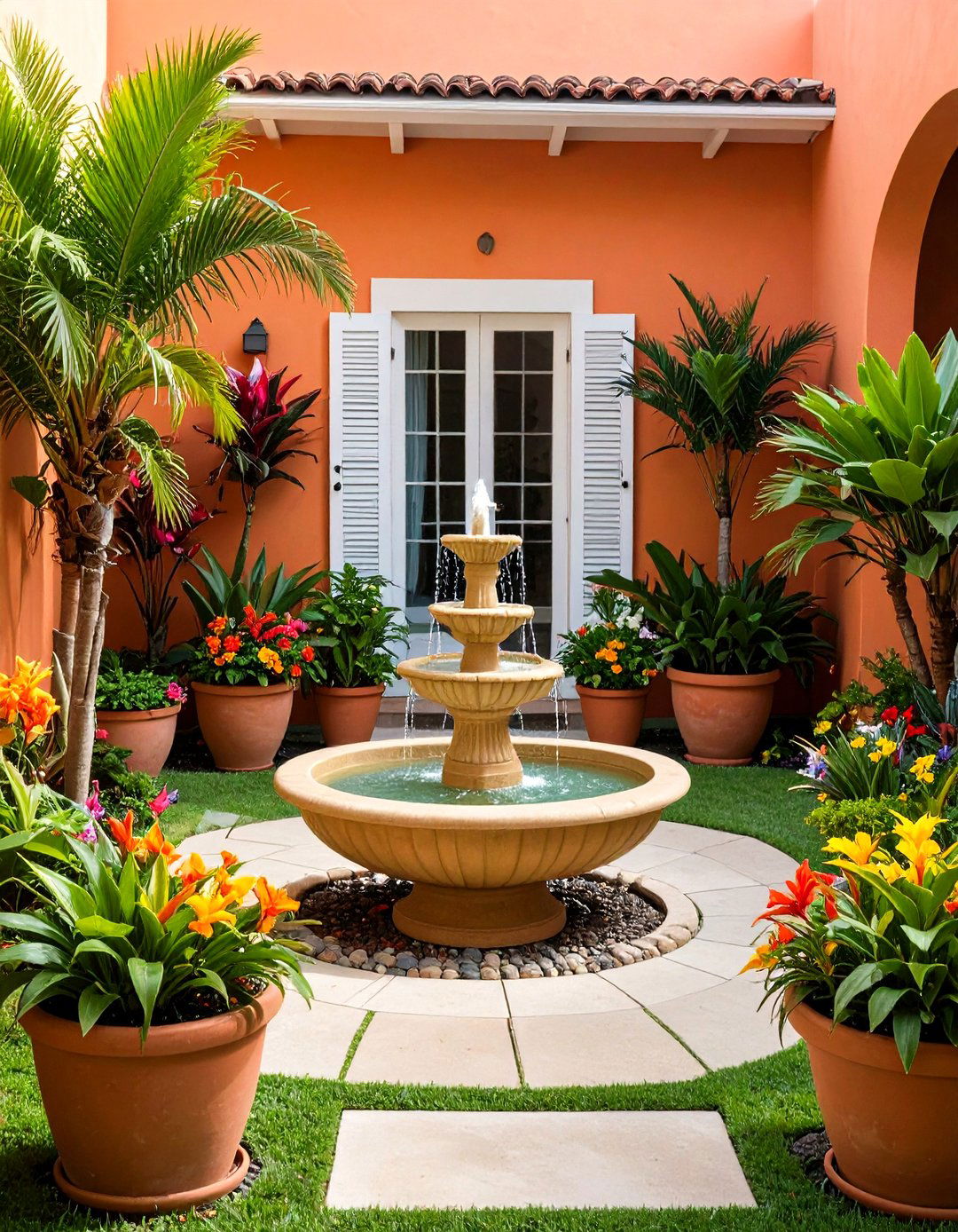 Miniature Tropical Garden Courtyard Jewel - 20 Tropical Garden Ideas