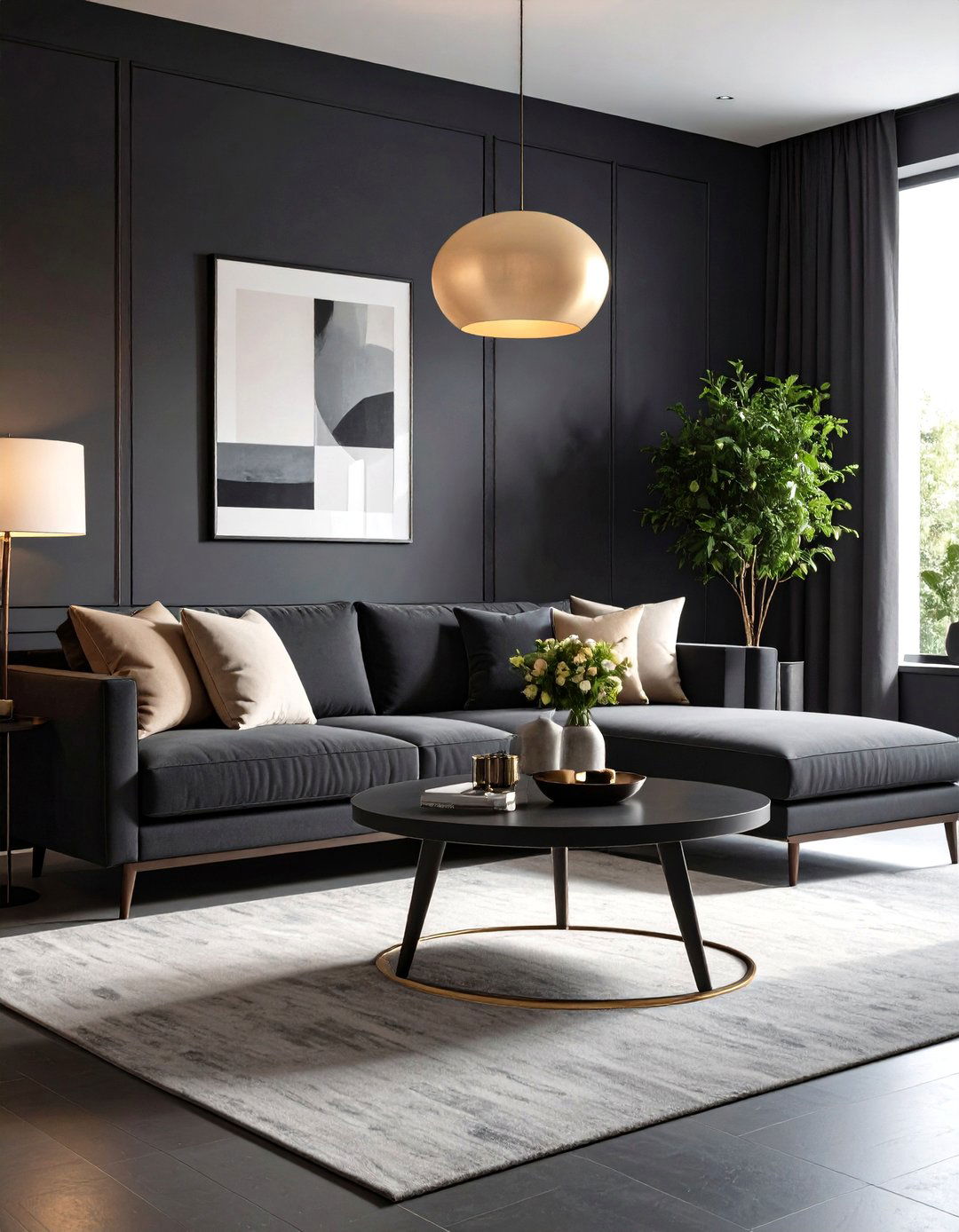 Minimal Clutter Calms Dark Living Rooms - 20 Dark Living Room Ideas