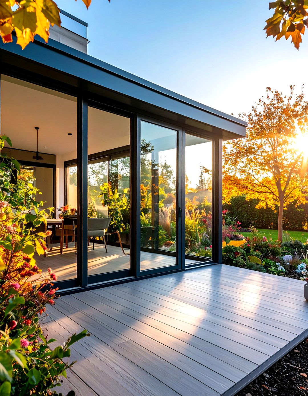 Minimal Frame Aluminum Glass Porch - 20 Glass Porch Design Ideas