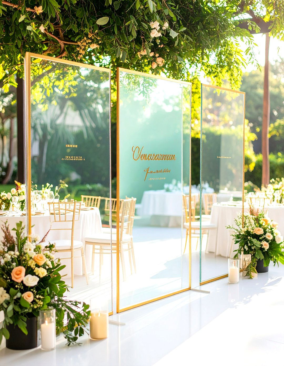 Minimalist Acrylic Wedding Sign Display - 20 Wedding Sign Ideas