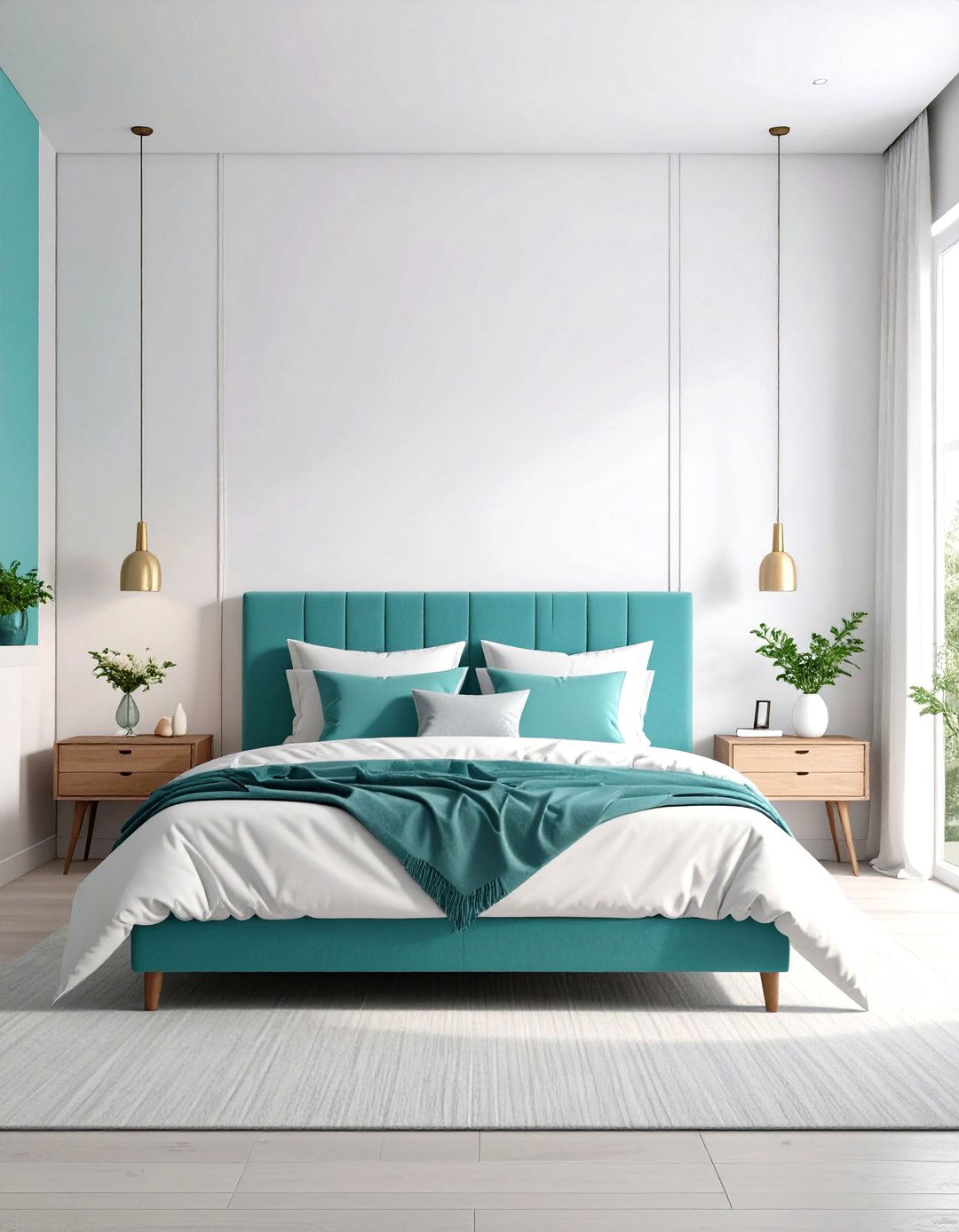 Minimalist Approach - 20 Turquoise Bedroom Ideas
