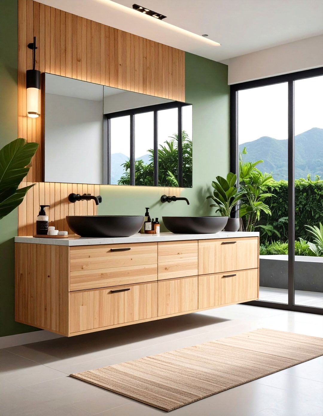 Minimalist Bamboo Wood Bathroom Vanity - 20 Wood Bathroom Vanity Ideas