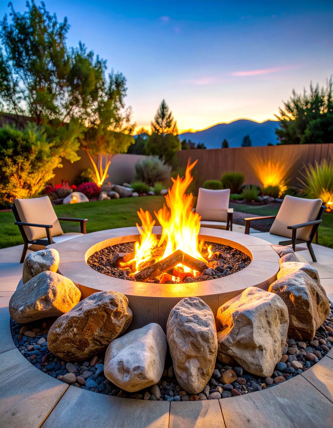 Minimalist Boulder Fire Pit Design - 20 Boulder Fire Pit Ideas