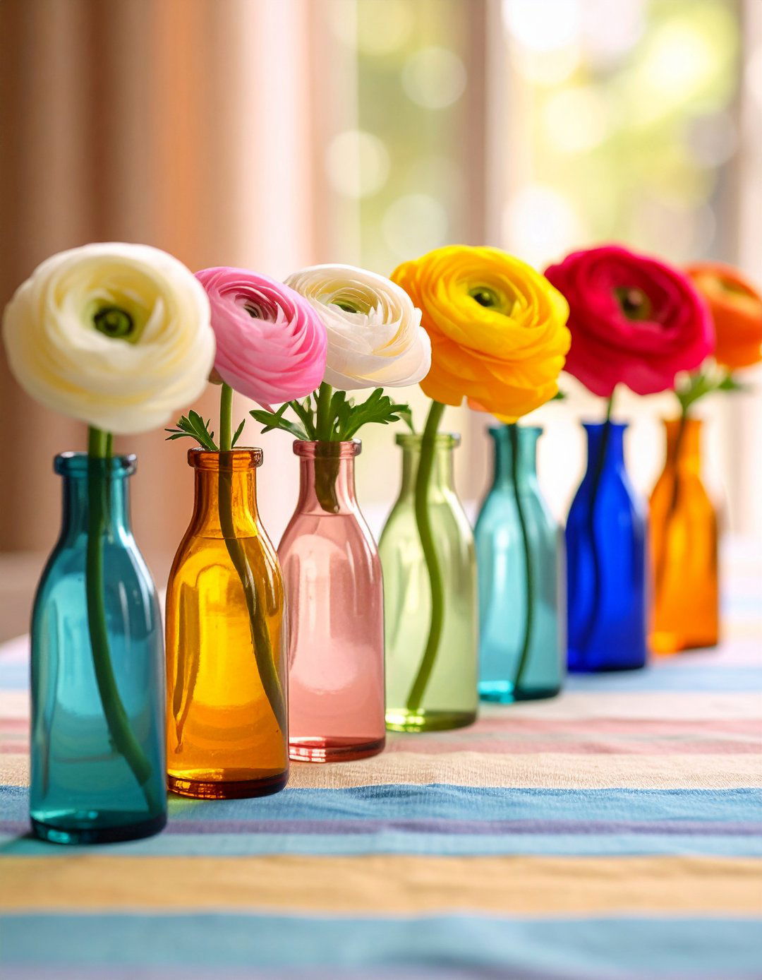 Minimalist Bud Vase Lineup Flower Centerpiece - 20 Flower Centerpiece Ideas