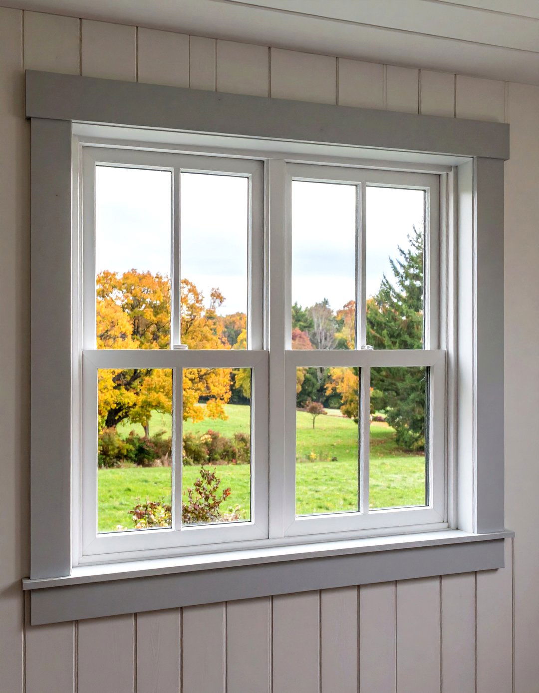 Minimalist Clean Line Window Trim - 20 Farmhouse Interior Window Trim Ideas