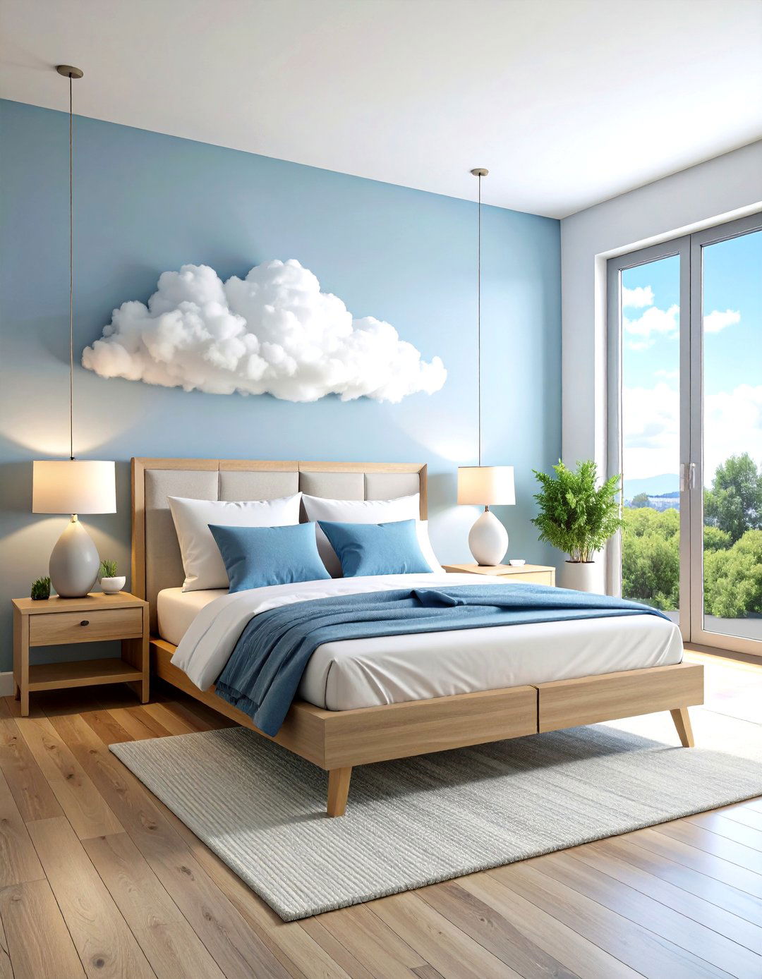 Minimalist Cloud Themed Bedroom Approach - 20 Cloud Themed Bedroom Ideas