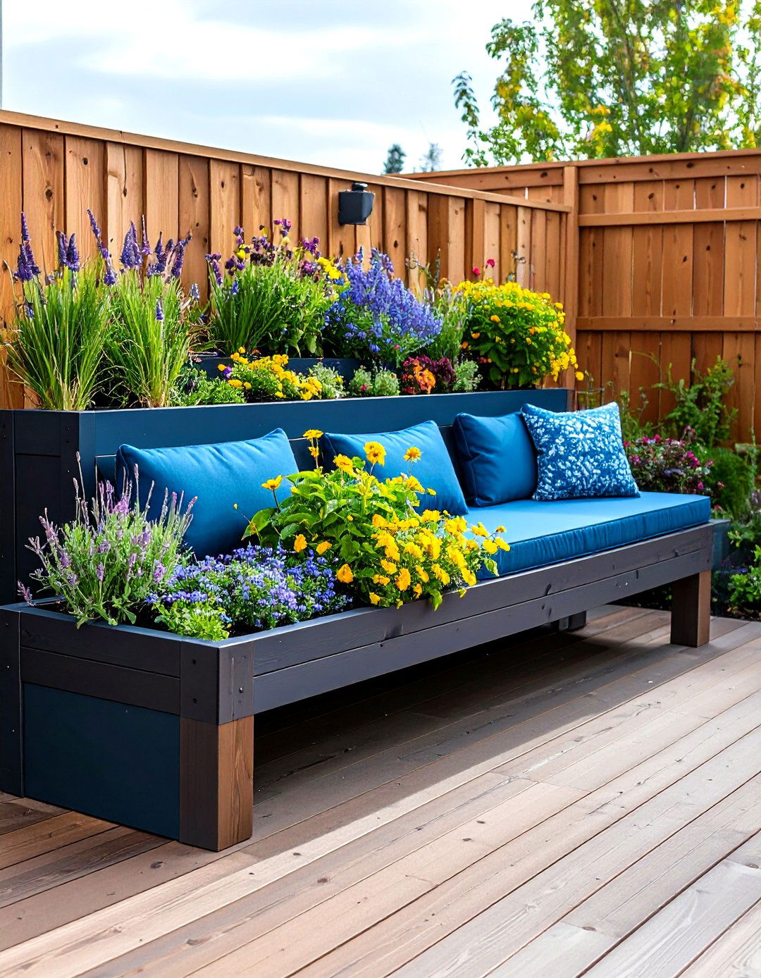 Minimalist Composite Bench - 20 Built-in Deck Bench Ideas and Designs