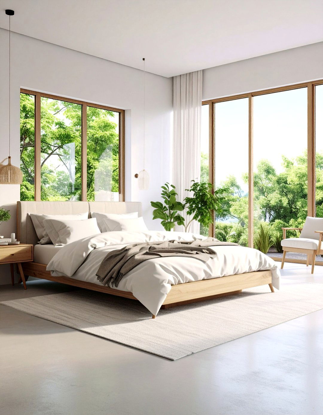 Minimalist Concrete Floor Bedroom with Clean Lines - 20 Concrete Floor Bedroom Ideas