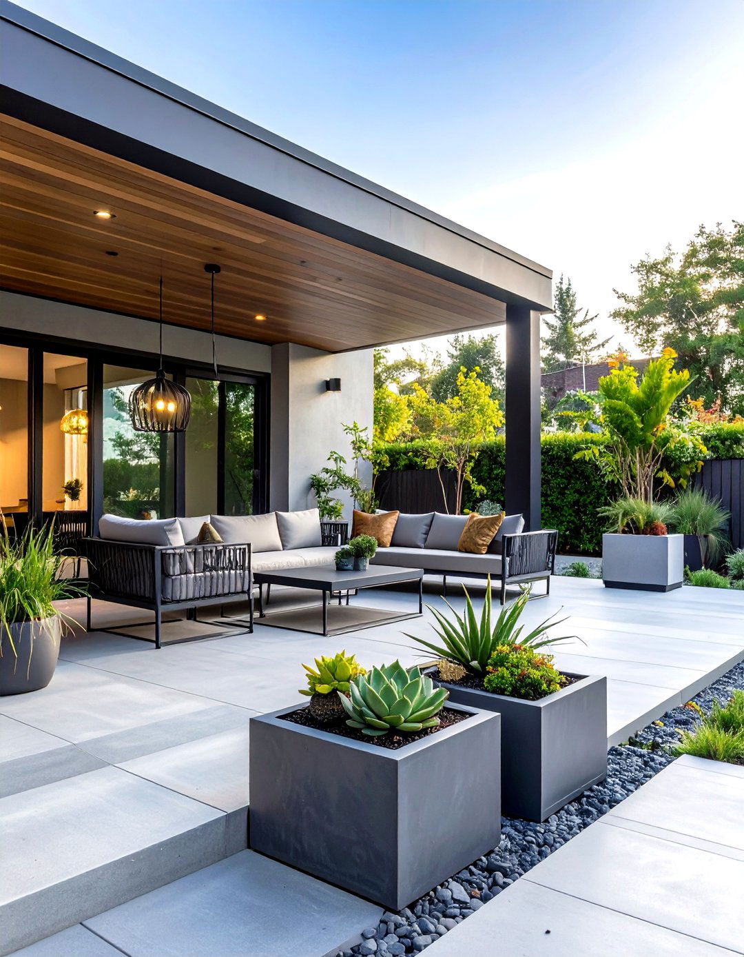 Minimalist Concrete Front Porch Sanctuary - 20 Modern Front Porch Ideas