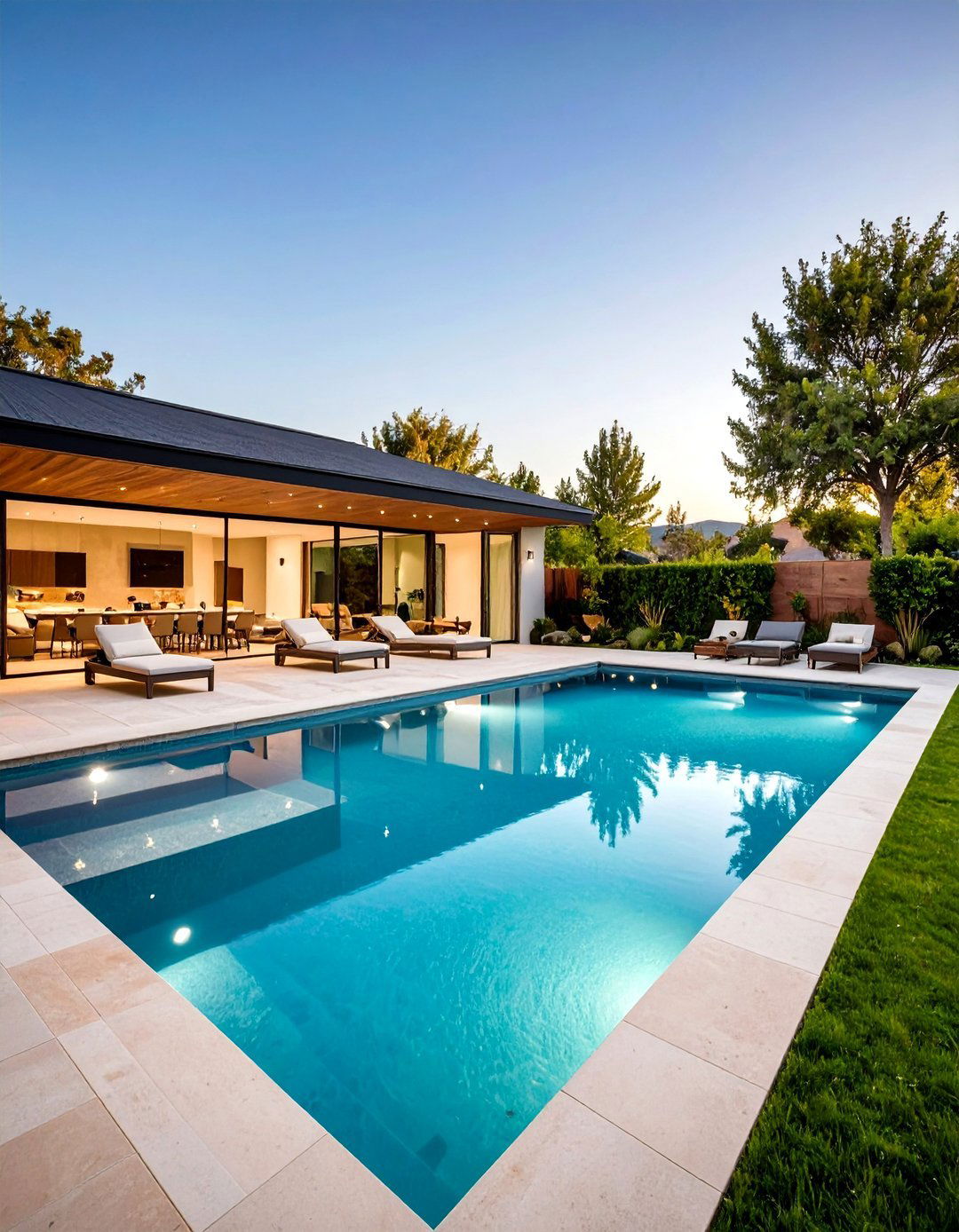 Minimalist Contemporary Lagoon Pool - 20 Lagoon Pool Ideas