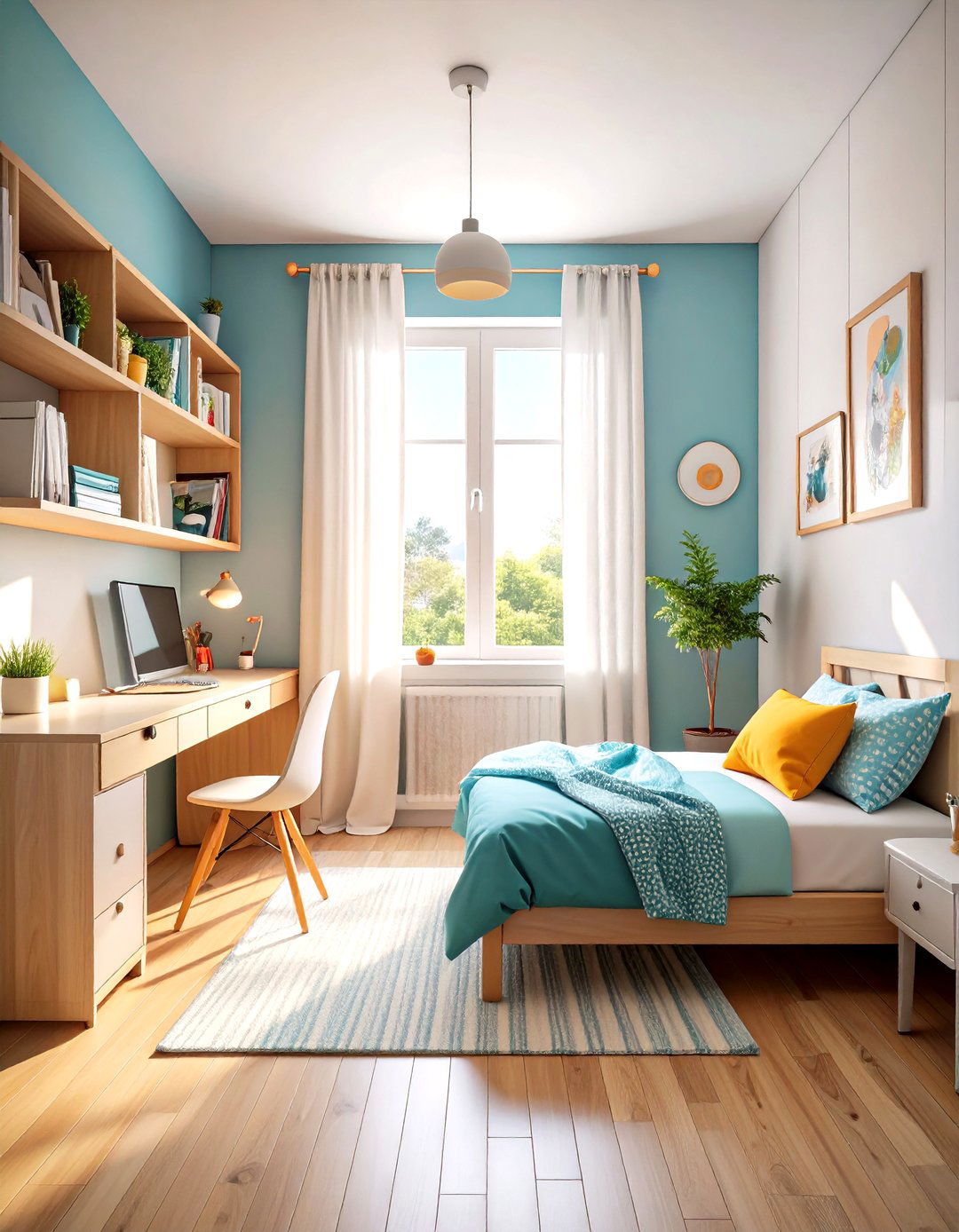 Minimalist Dorm Room with Natural Light Optimization - 20 Minimalist Dorm Room Ideas