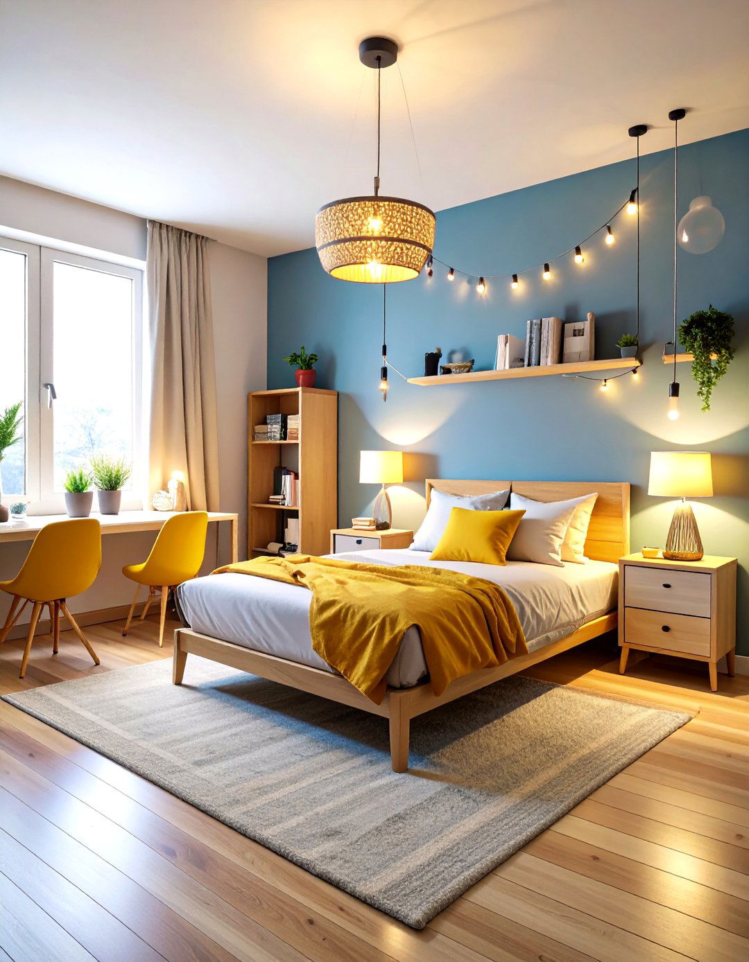 Minimalist Dorm Room with Soft Lighting Integration - 20 Minimalist Dorm Room Ideas