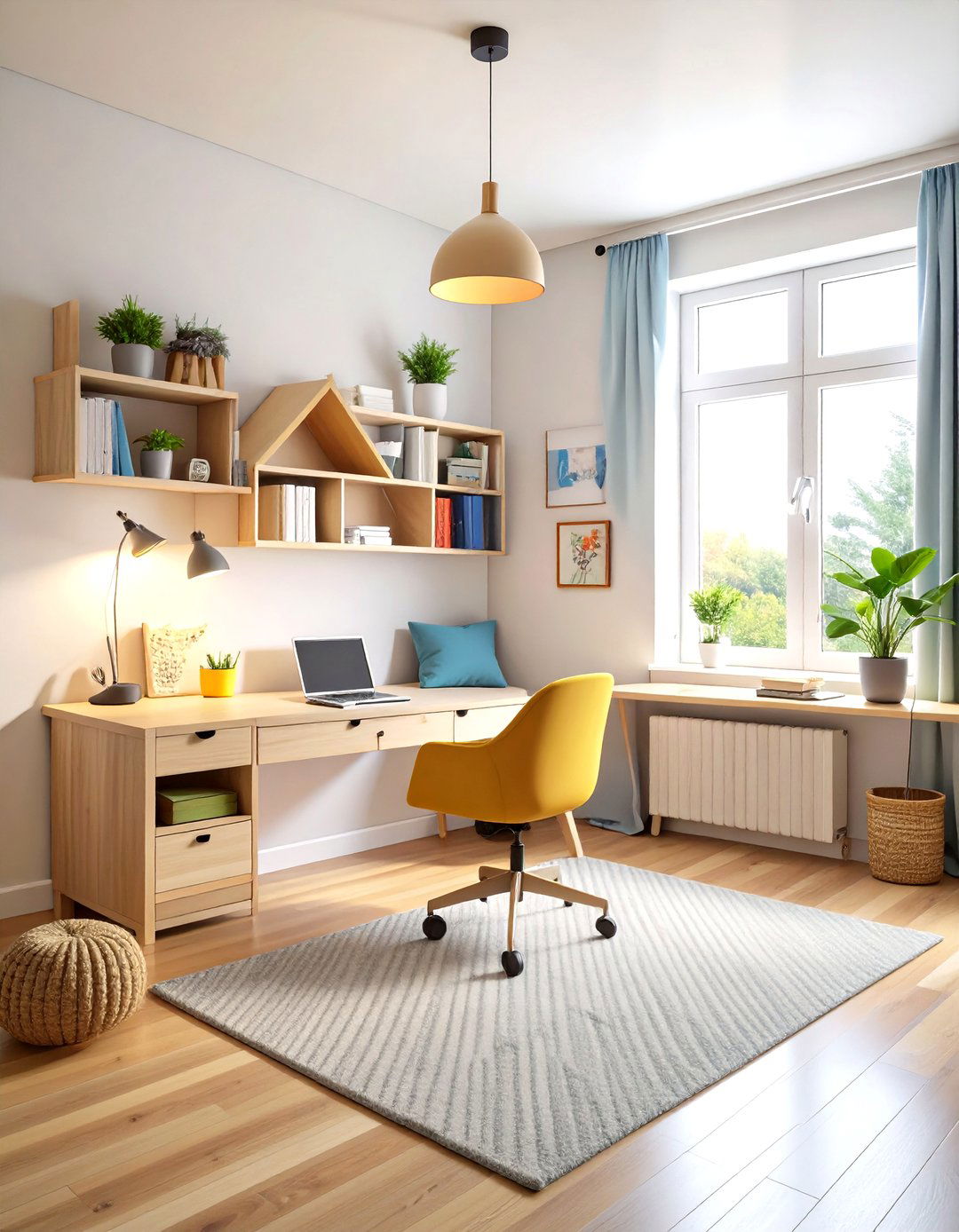 Minimalist Dorm Room with Streamlined Study Zone - 20 Minimalist Dorm Room Ideas