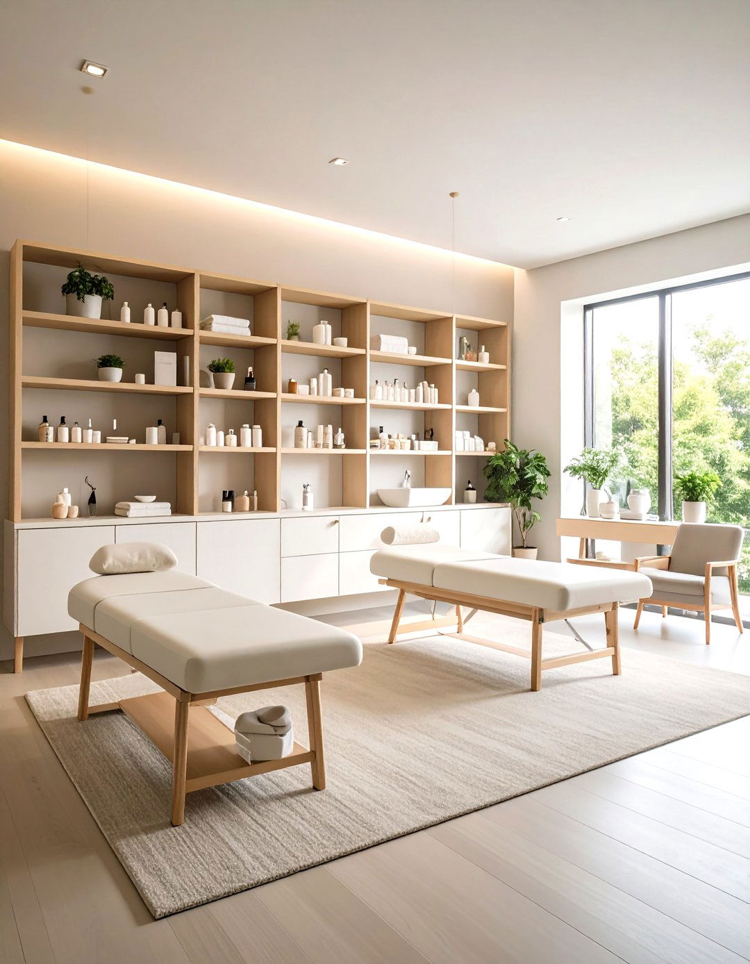 Minimalist Facial Room Design with Clean Lines - 20 Facial Room Ideas