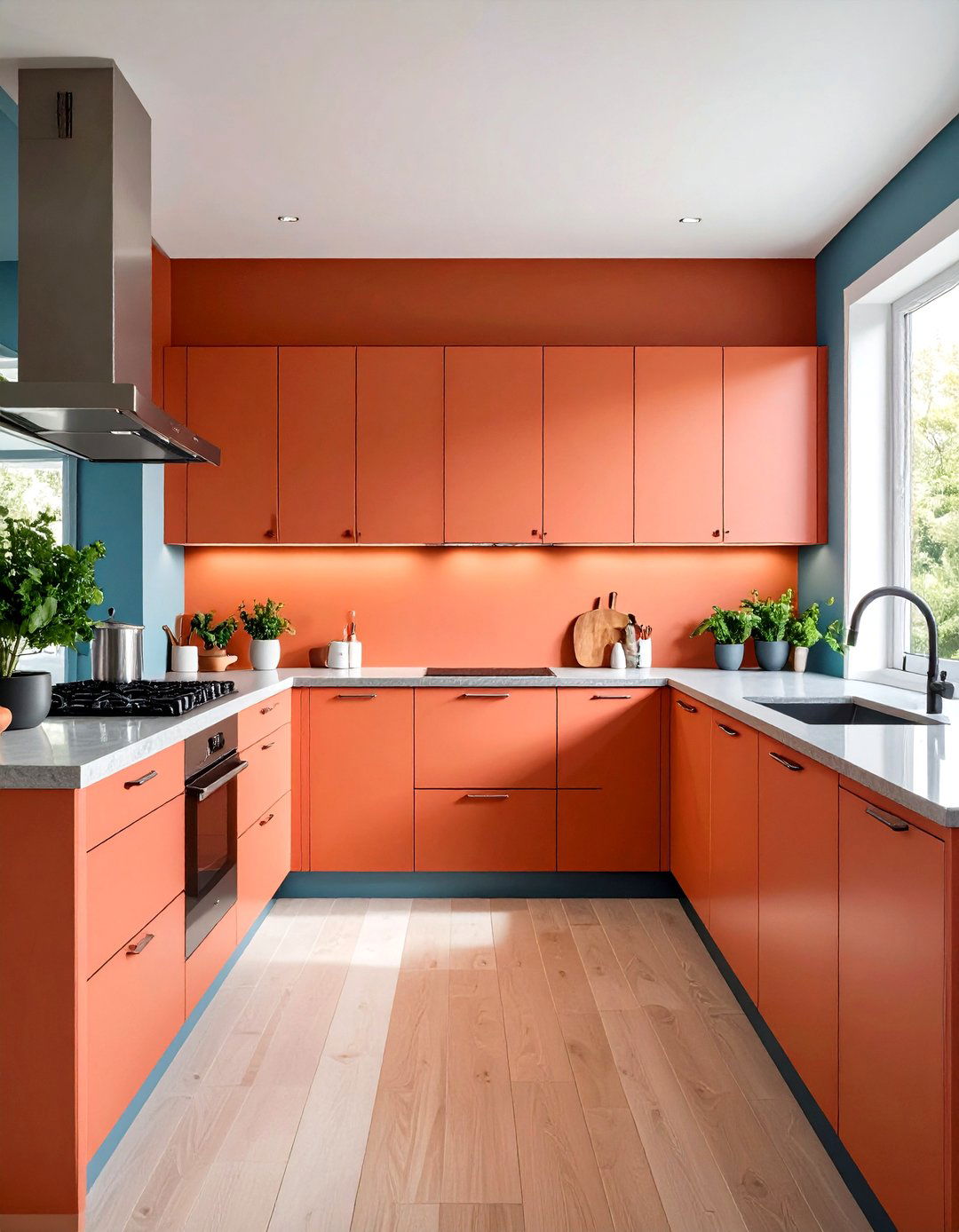 Minimalist Flat Panel Kitchen Wainscoting in Warm Neutrals - 20 Kitchen Wainscoting Ideas