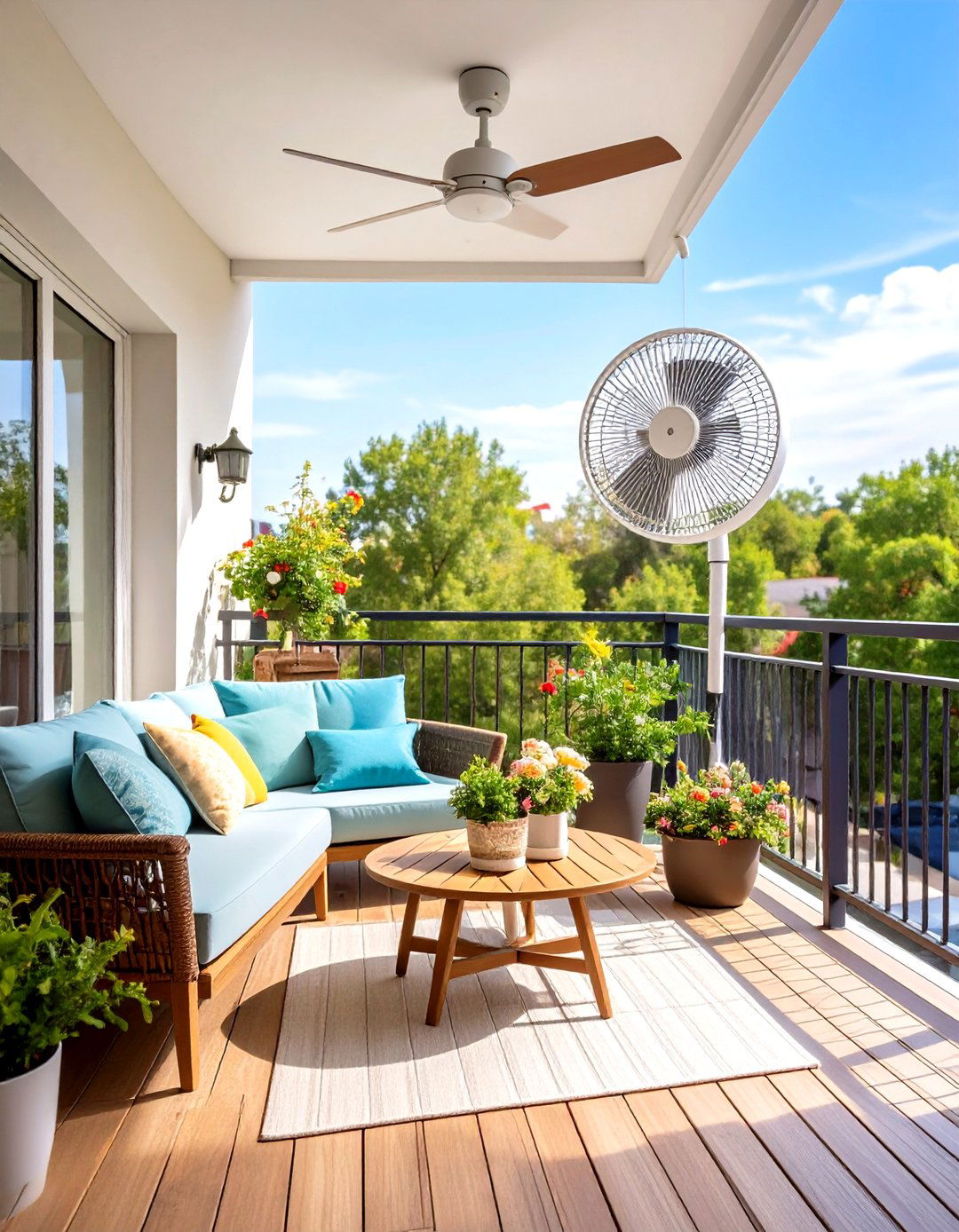 Minimalist Flush Mount Patio Fan for Low Ceilings - 20 Patio Fan Ideas