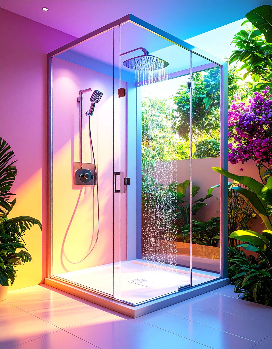 Minimalist Frameless Door - 20 Small Bathroom Walk in Shower Ideas