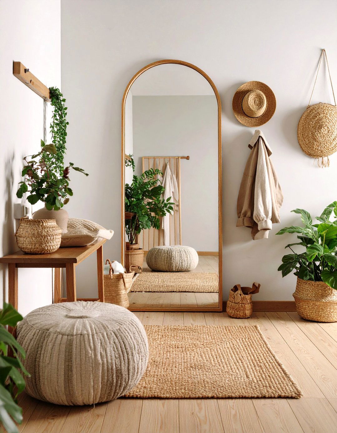 Minimalist Frameless Hallway Mirror - 20 hallway mirror ideas