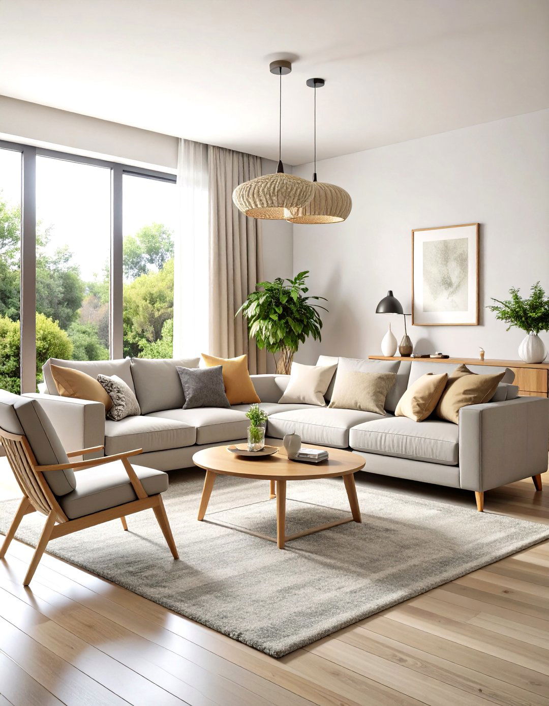 Minimalist Furniture Choices for Grey and Cream Living Areas - 20 Grey and Cream Living Room Ideas