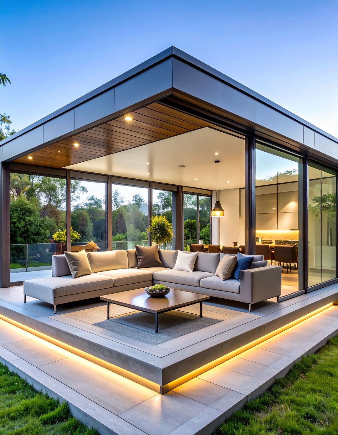 Minimalist Glass Box Porch for Clean Modern Lines - 20 Enclosed Porch Ideas