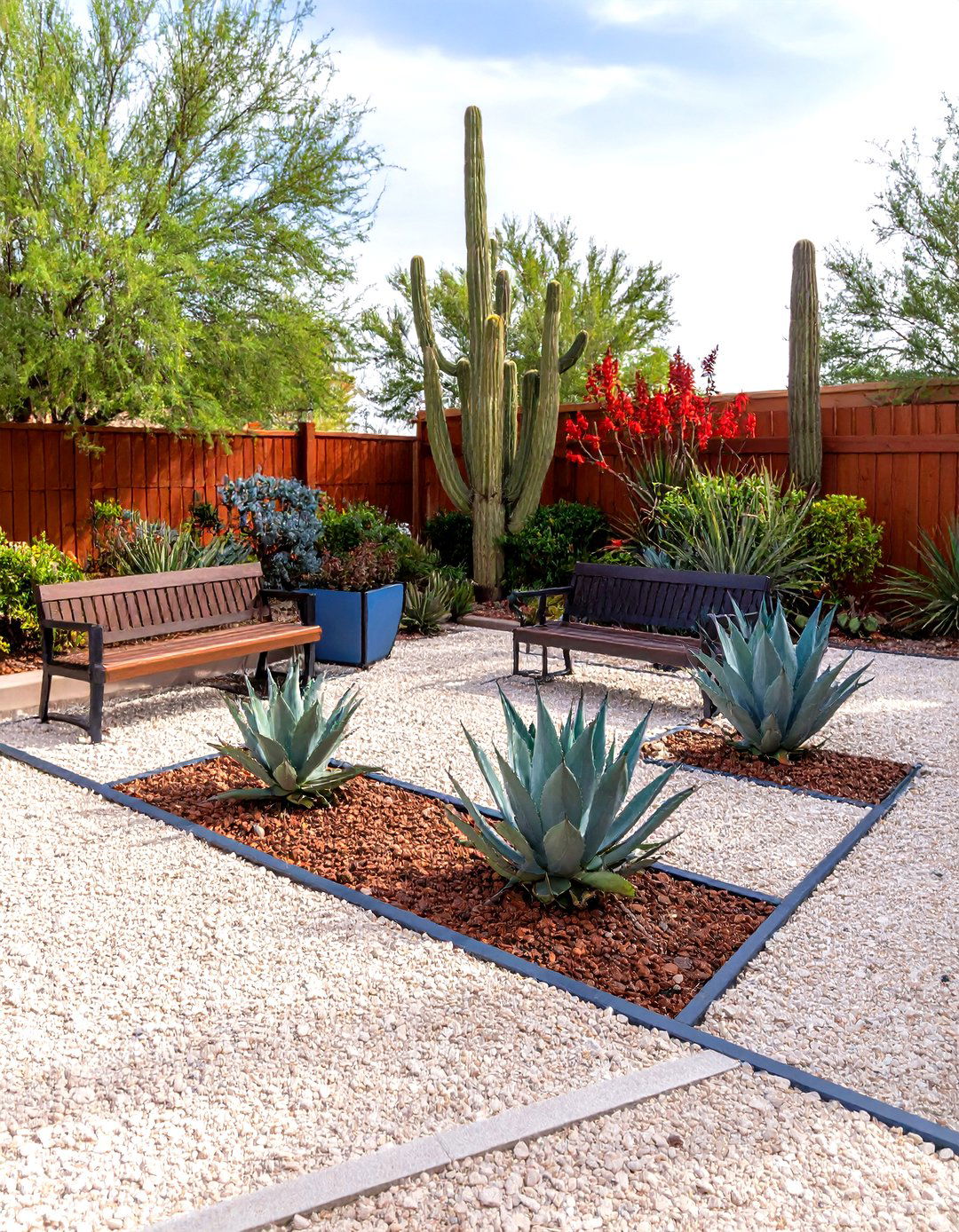 Minimalist Gravel Courtyard Desert Landscape - 20 Desert Landscape Ideas