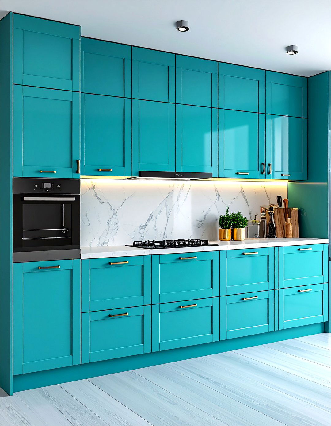 Minimalist Handleless Kitchen Cabinet with Clean Lines - 20 Kitchen Cabinet Ideas