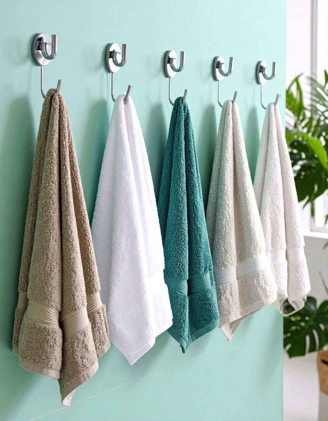 Minimalist Hook Towel Storage Designs - 20 Towel Storage Ideas