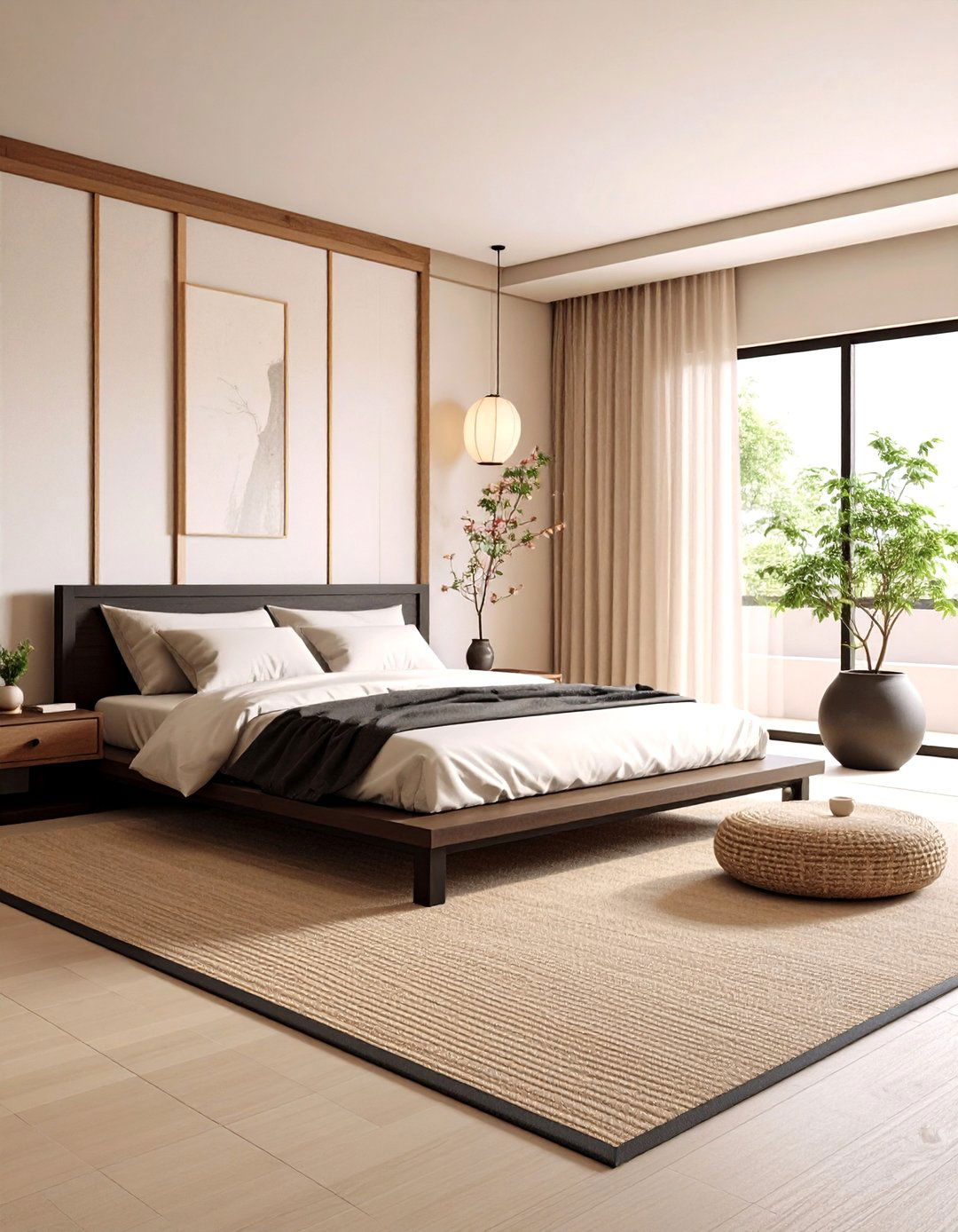Minimalist Japandi Fusion - 20 Black and Beige Bedroom Design Ideas