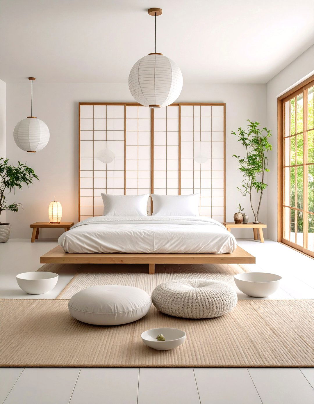 Minimalist Japanese White Bedroom - 20 White Bedroom Ideas