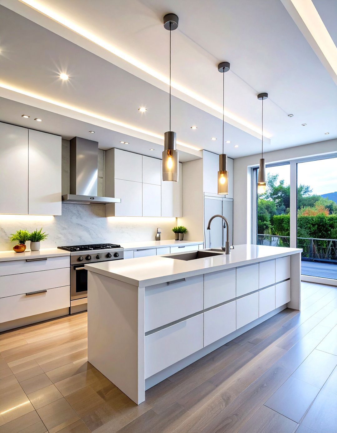 Minimalist LED Track Lighting System - 20 Kitchen Track Lighting Ideas