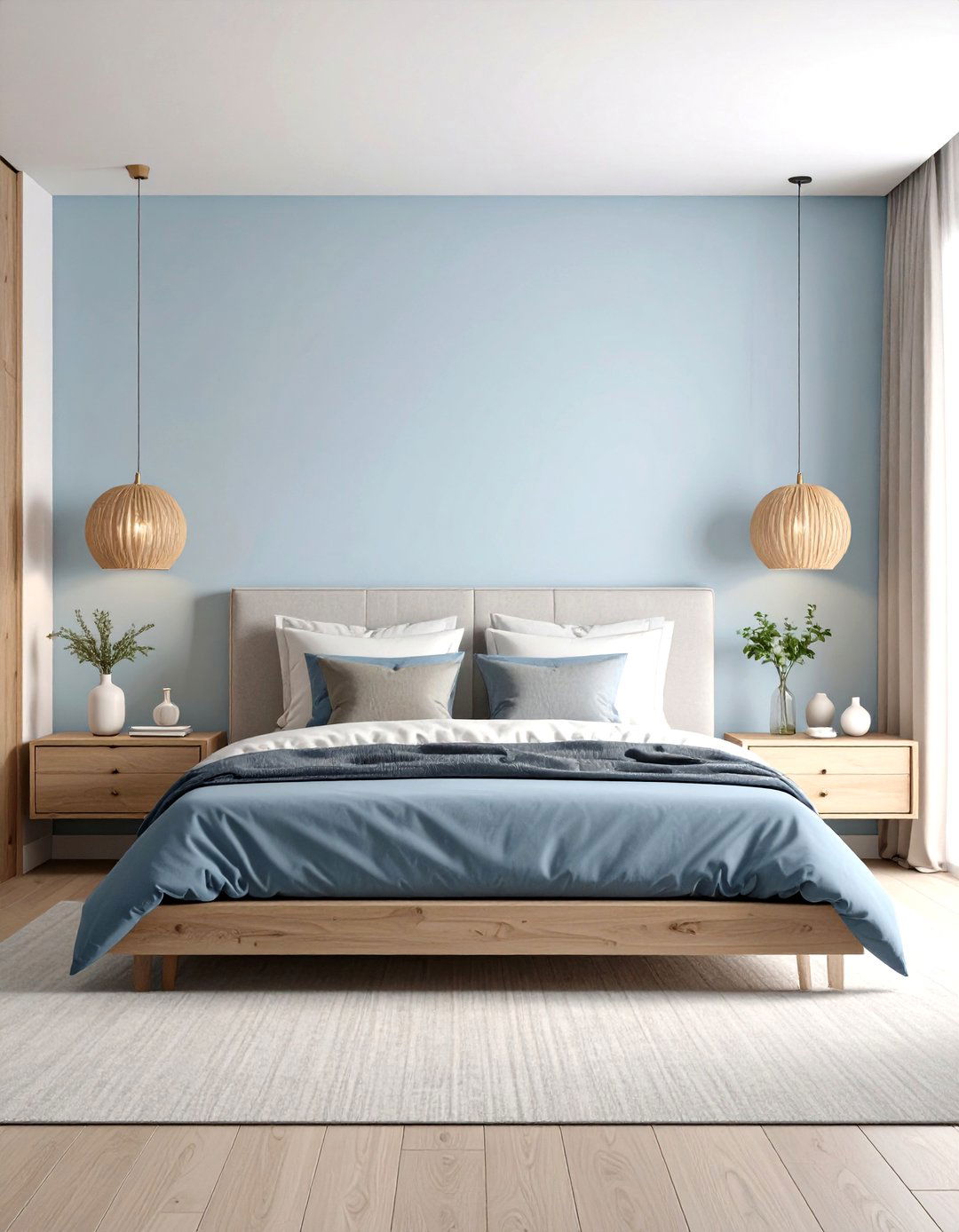 Minimalist Light Blue Bedroom Serenity - 20 Light Blue Bedroom Ideas