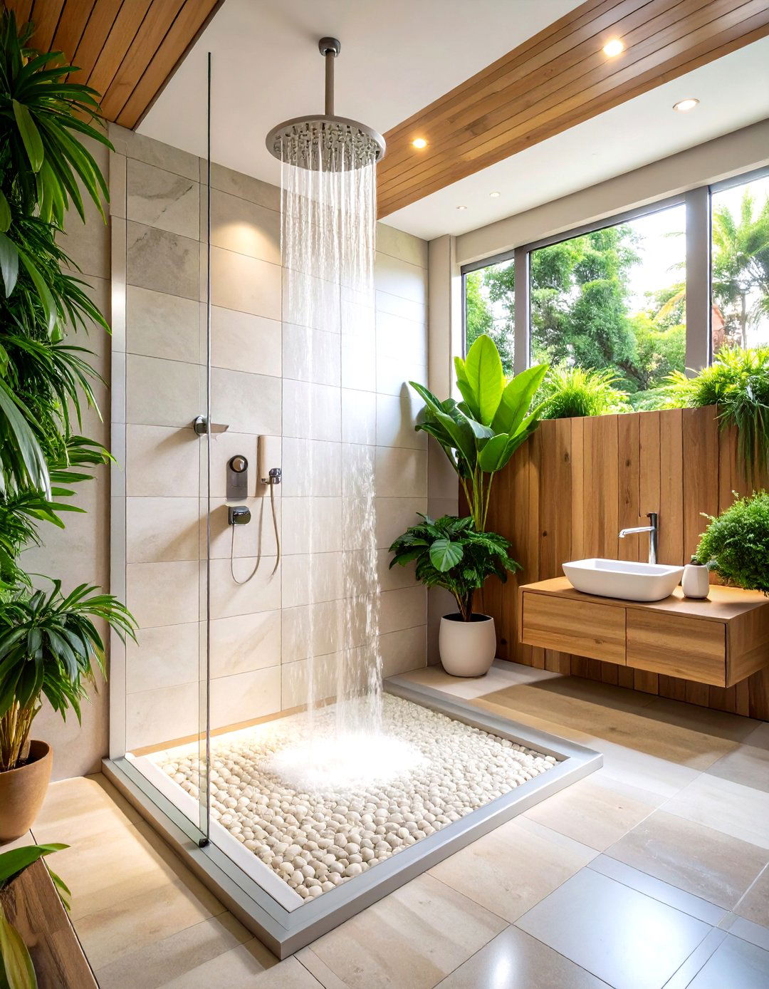 Minimalist Linear Drain Doorless Walk In Shower - 20 Doorless Walk In Shower Ideas