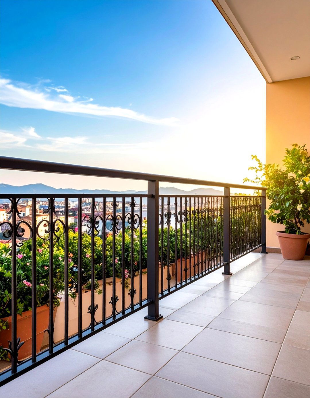 Minimalist Linear Wrought Iron Balcony Railing Design - 20 Wrought Iron Balcony Railing Design Ideas