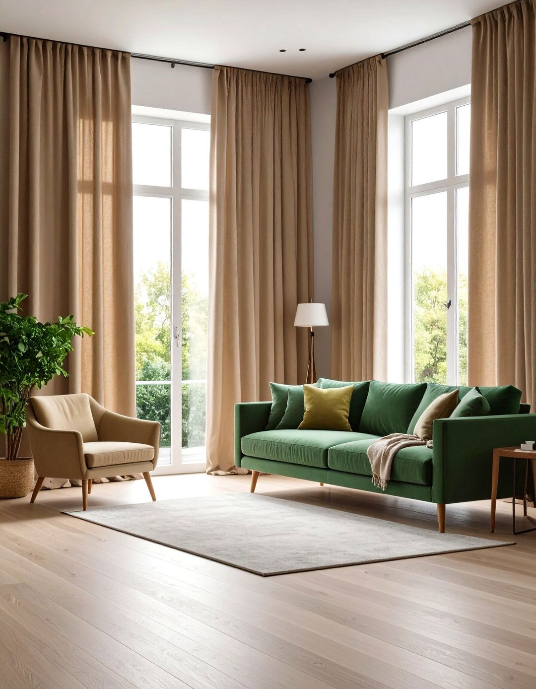 Minimalist Living Room Curtain Simplicity - 20 Living Room Curtain Ideas