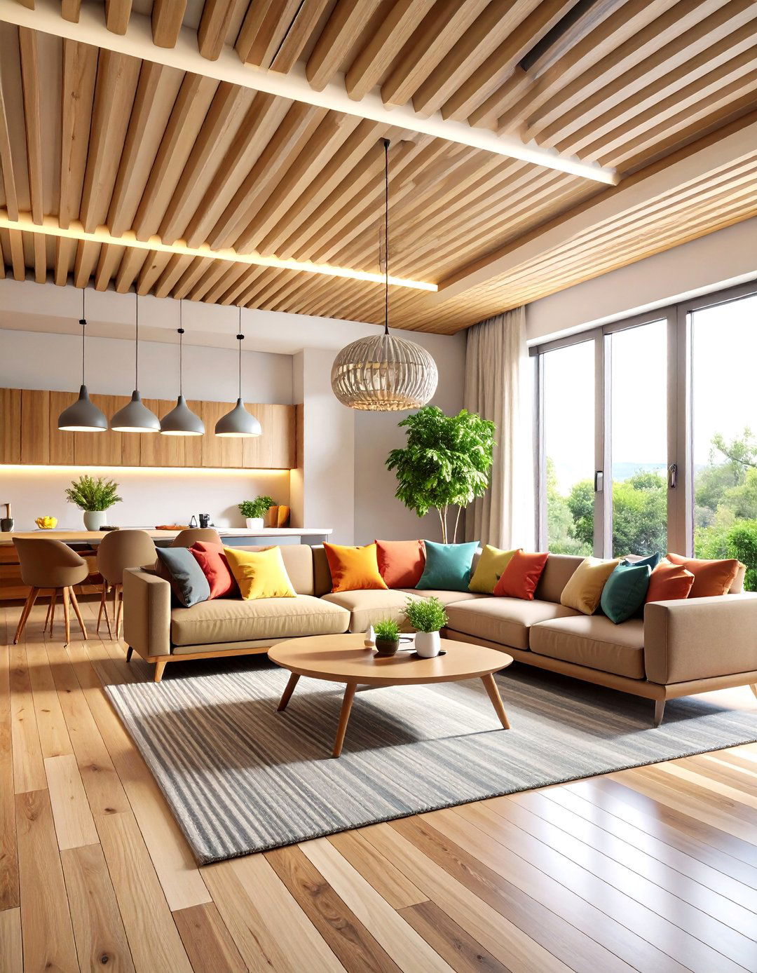 Minimalist Living Room False Ceiling with Clean Linear Design - 20 Living Room False Ceiling Design Ideas