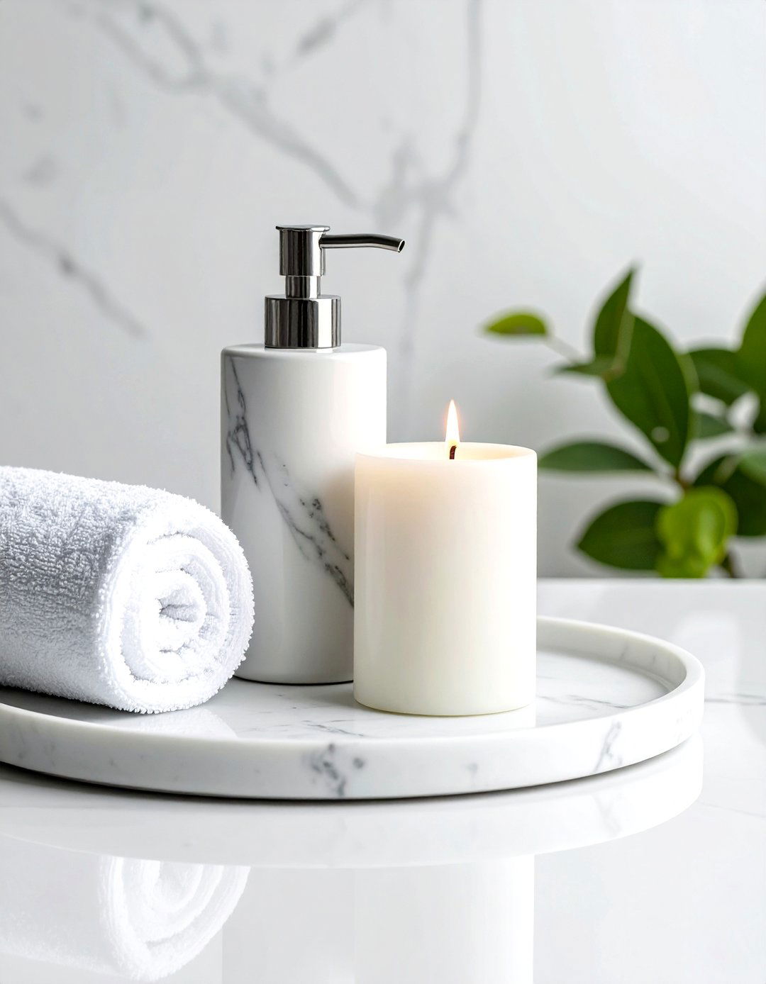 Minimalist Marble Bathroom Tray - 20 Bathroom Tray Ideas