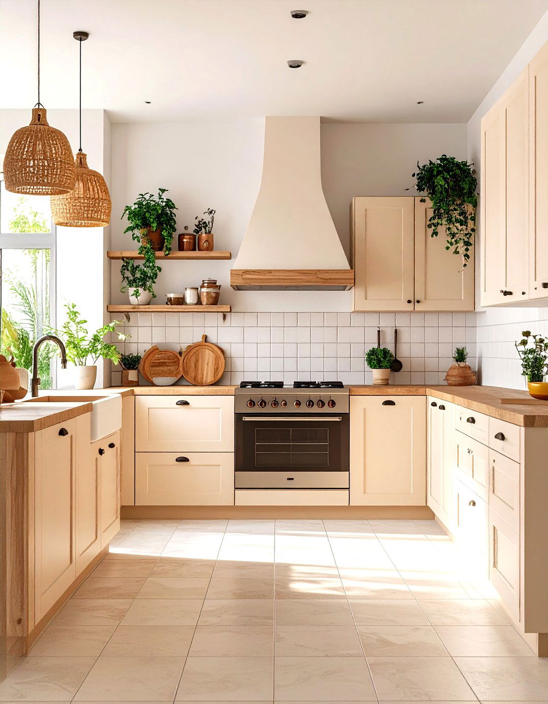 Minimalist Mexican Kitchen Design with Neutral Tones - 20 Mexican Kitchen Ideas