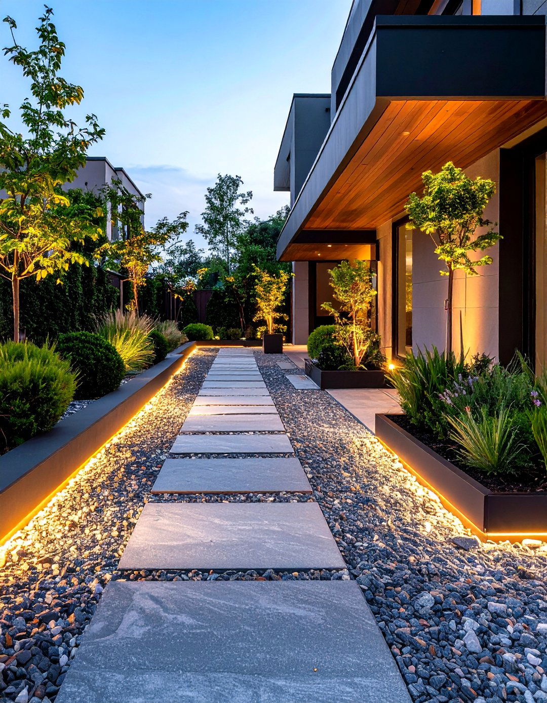 Minimalist Modern Fine Stone Driveway - 20 Gravel Driveway Ideas
