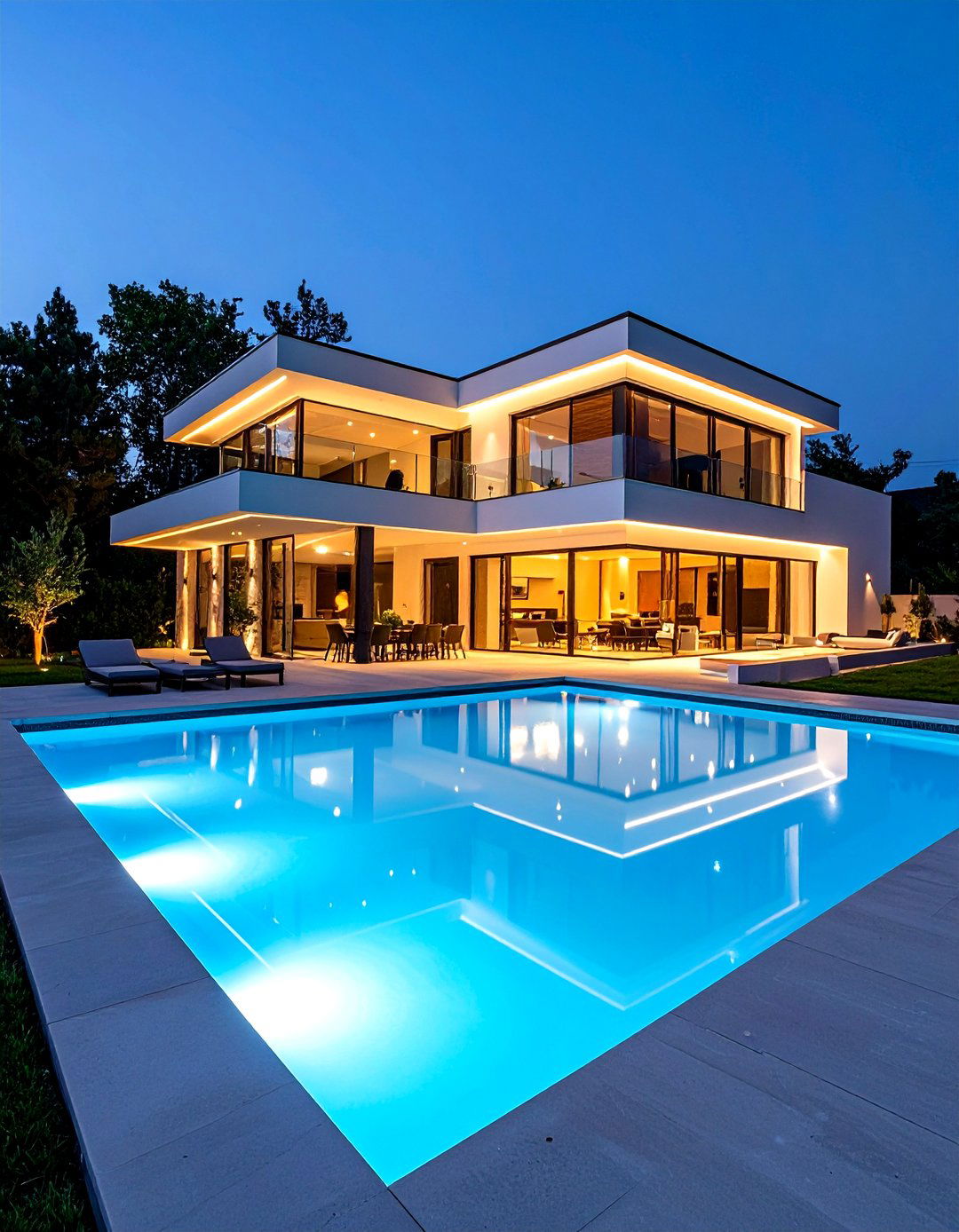 Minimalist Modern Pool Lighting Design - 20 Pool Lighting Ideas