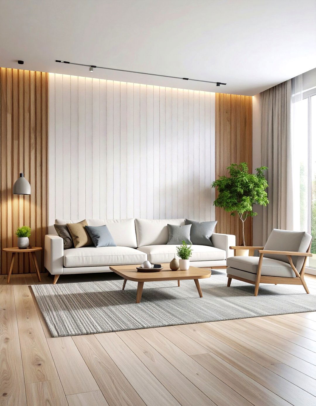 Minimalist Modern Shiplap - 20 Shiplap Living Room Ideas