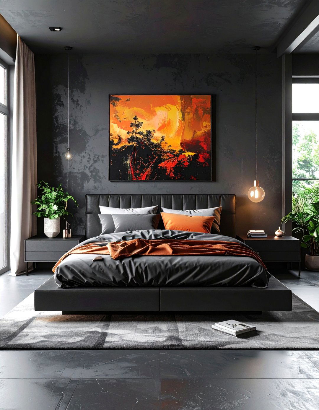 Minimalist Moody Modernism for a Streamlined Gothic Bedroom - 20 Gothic Bedroom Ideas