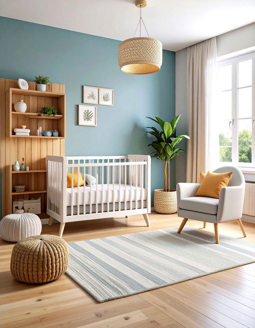 Minimalist Nursery with Built in Storage Systems - 20 Minimalist Nursery Ideas